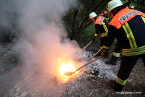 Lagerfeuer greift auf Wald über