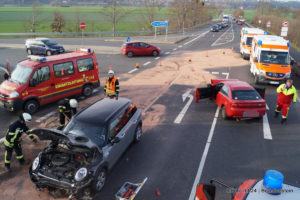 Guxhagen: Drei Verletzte bei Unfall in Höhe der A7