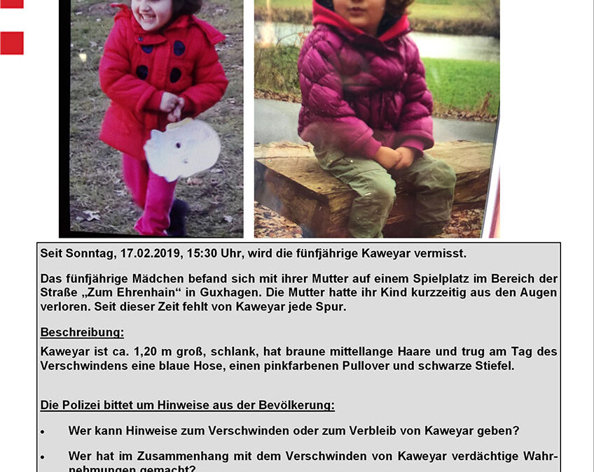 Guxhagen: Polizei veröffentlicht im Fall Kaweyar Plakat