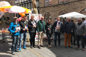 Infostände zum Wahlkampfabschluss in Alsfeld