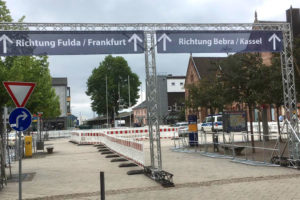 Bundespolizei mit Hessentags-Wache am Bahnhof