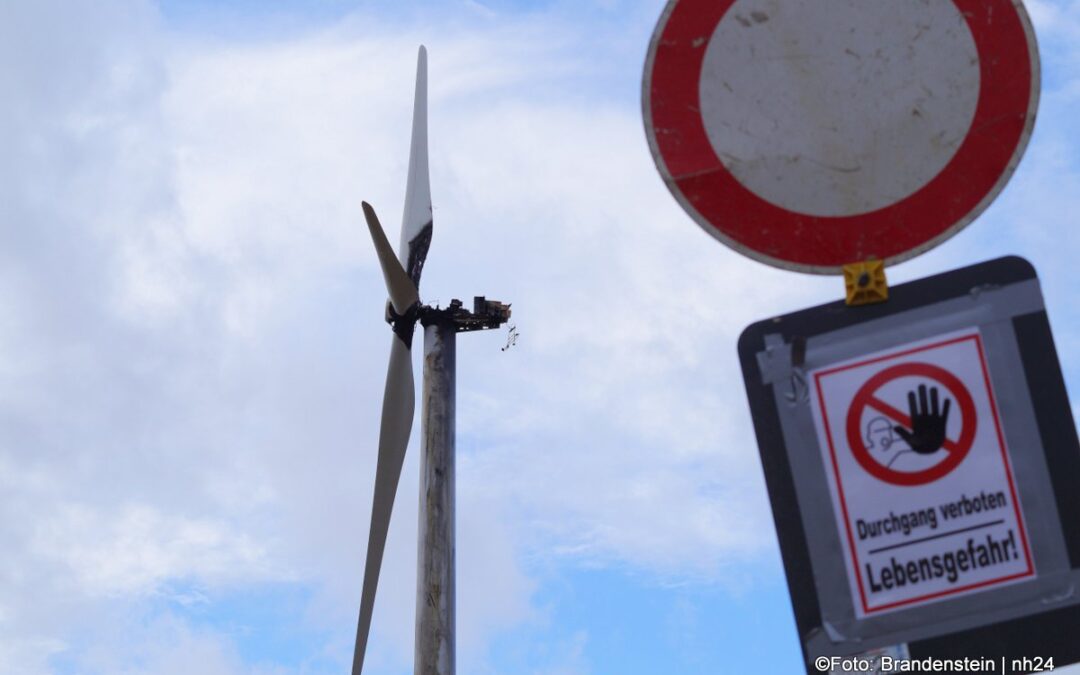 Körle: K 158 bleibt nach Windrad-Brand weiter gesperrt