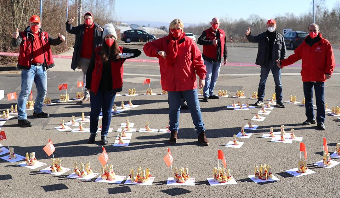 12.450 Beschäftigte beteiligten sich am ersten Warnstreik