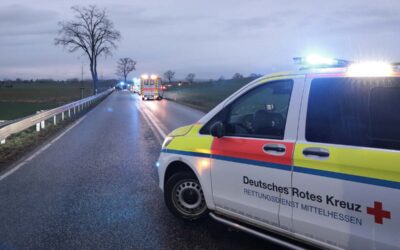 B 254: Pkw kommt von Bundesstraße ab und prallt gegen Hang