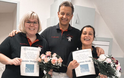 Zehn Jahre Treue: Dr. G. Albert ehrt langjährige Mitarbeiterinnen