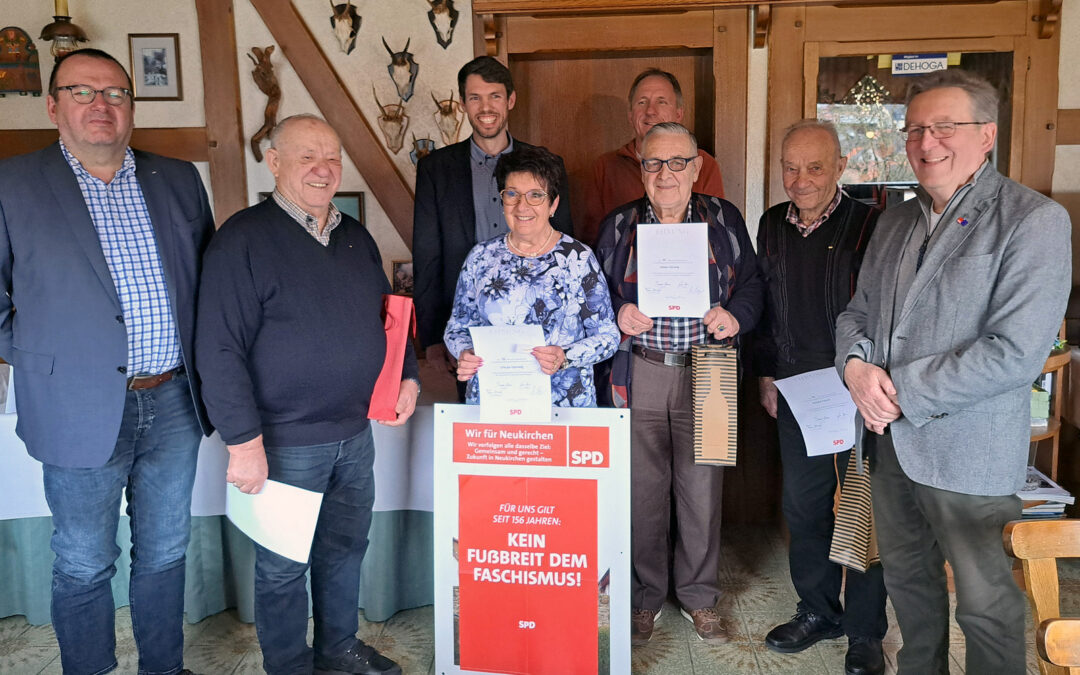 Neukirchen: Sozialdemokraten wählen Vorstand und ehren Mitglieder