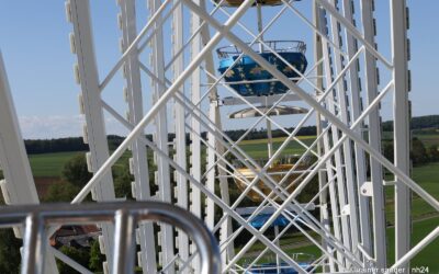 Auftakt mit vielen Besuchern, Riesenrad, Marktplatz-Bühne