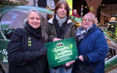 FFH-Spendenschlitten: 4.000 EUR für Tiernothilfe Schwalmstadt