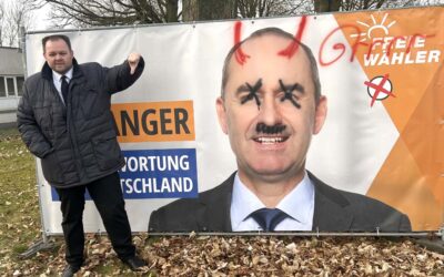 FREIE WÄHLER Plakate zerstört und beschmiert