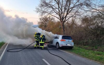 Pkw-Brand: Fahrer bleibt unverletzt