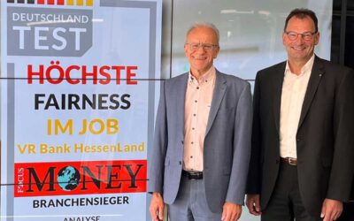 Auszeichnung für Fairness im Beruf: VR Bank HessenLand Branchensieger