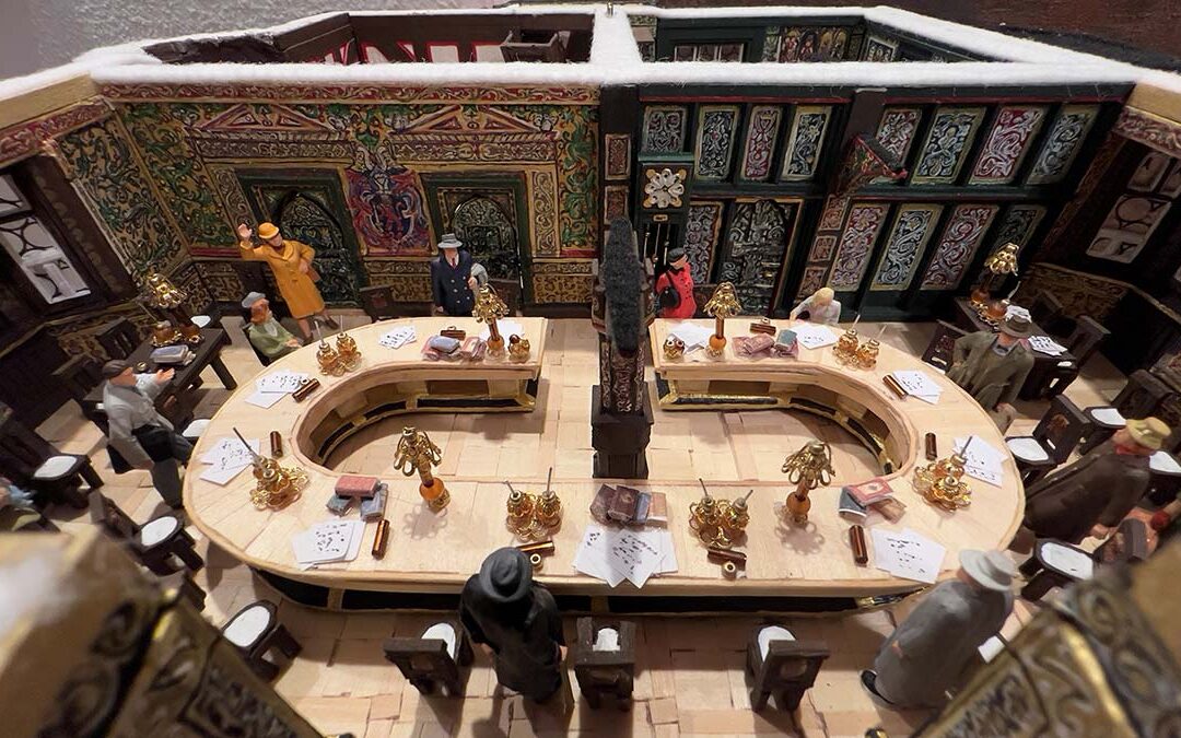 Miniatur-Rathaus im Rathaus zu sehen