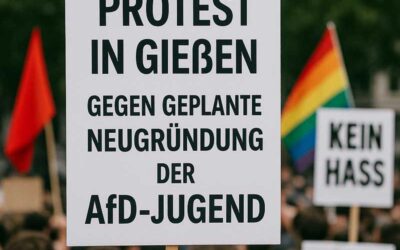Protest in Gießen gegen geplante Neugründung der AfD-Jugend