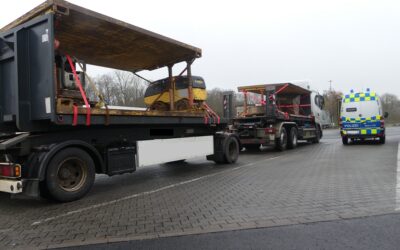 A 5: Lkw mit gravierende Mängeln an Ladungssicherung